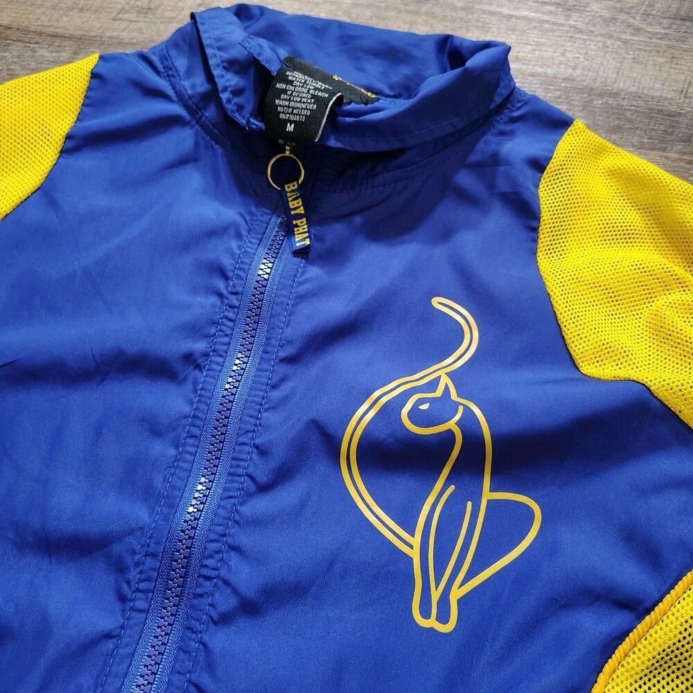 Baby Phat Cropped Windbreaker Jacket M Y2K Streetwear Cat Logo Mesh - Picture 3 of 8